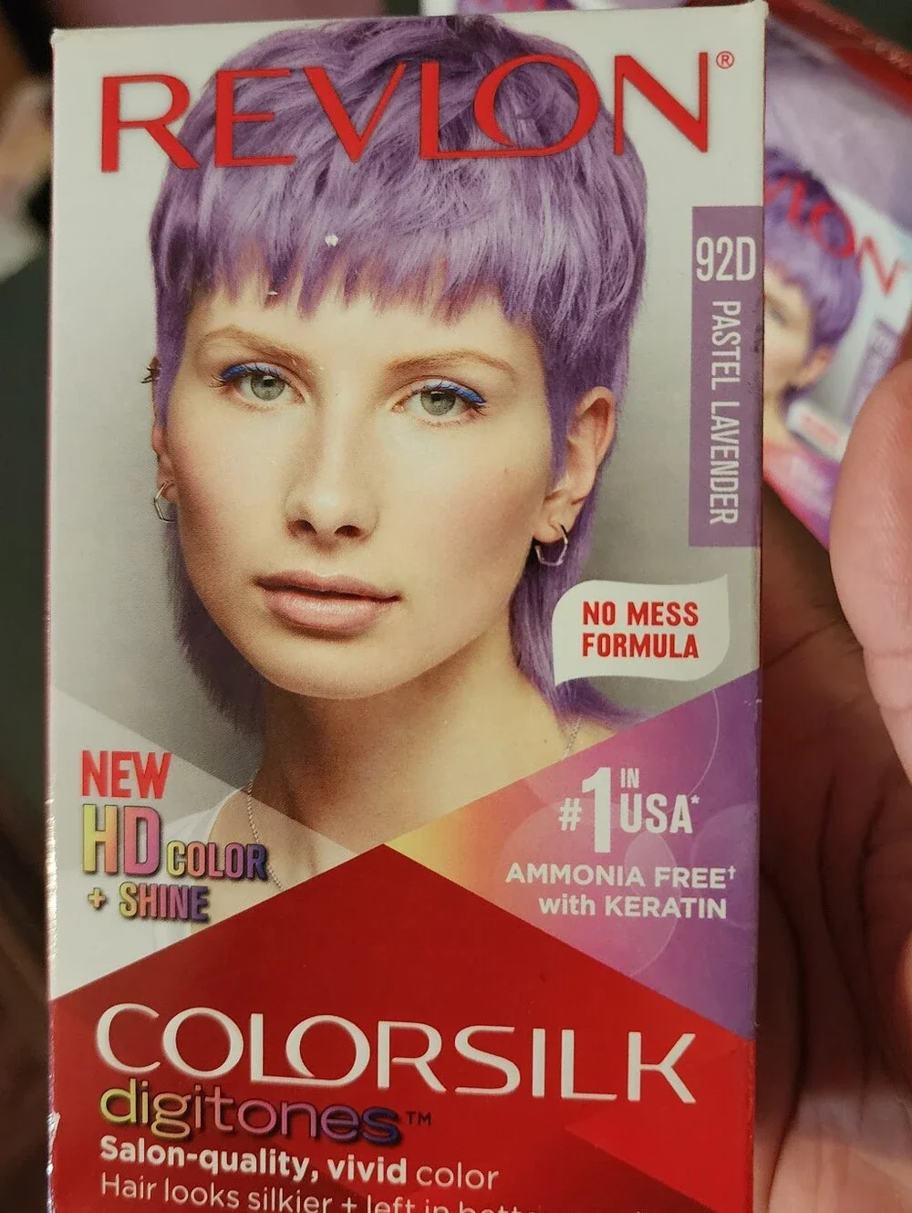 Revlon Colorsilk Digitones Keratin Perm Hair Color 92D PASTEL LAVENDER  7pk New